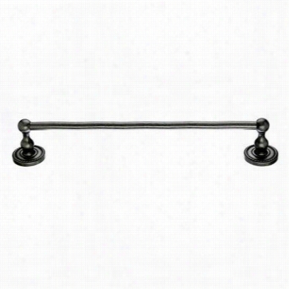 Top Knobs Ed10apf Edwardian Bath 30"" Single Towel Rod Wi Th Rope Backplate In Antique Pewter