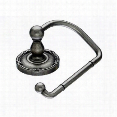 Top Knobs Ed4ape Edwardian Bath Tissue Hook With  Ribbon Backplate In An Tique Pewter