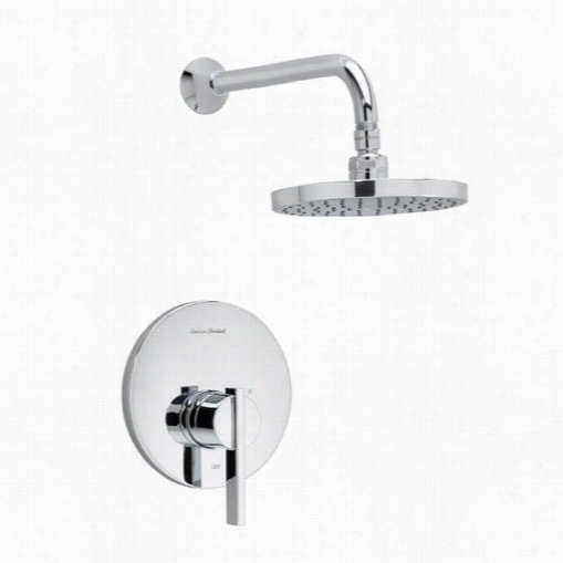 American Standard T4430.501.002 Berwick Single Lever Handle Shower Only Valvee Trim With Flowise Showerhead In Chrome