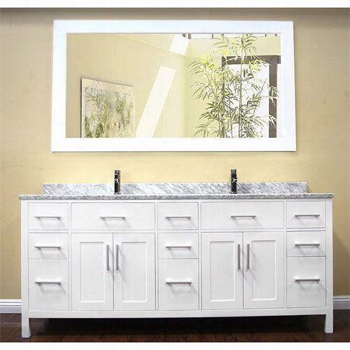 Design Element Dec088-w London 78"" Double Drain Vanity Se T In Pale -  Vanity Topp Includded