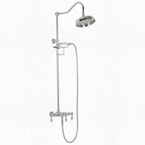 Elizabethan Classic Ecets10 Wall-mountt Exposwd Shower Faucet Wit Hand Shower And Metal Lever Handles