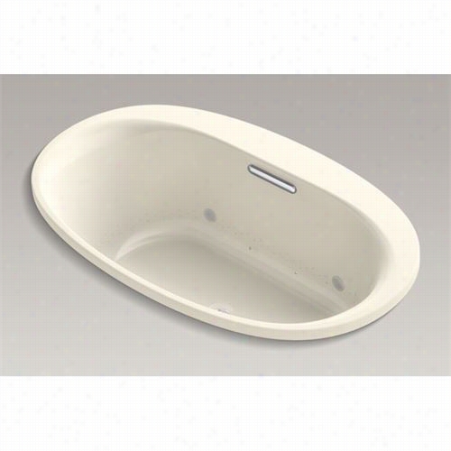 Kohler 5714-gvbcw Underscore 60"" X 36"" Oval Drop-in Vibracoustic + Bubblemassage Gas Bath With Bask Heated Surface And Chromatherapy