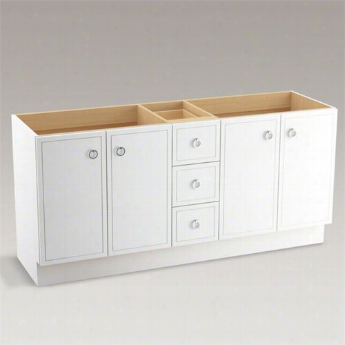 Kohler 99152-tk D Jacqurad 72"" Toe Kick Vanity Cabinet Only Attending Split  Top Drawers