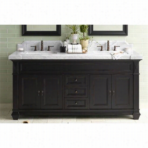 Ronbow 062872 Torino 72&quuot;" Vanity Cabinet With 4 Wood Doros, 3 Center Drawers And Shelf Insiide