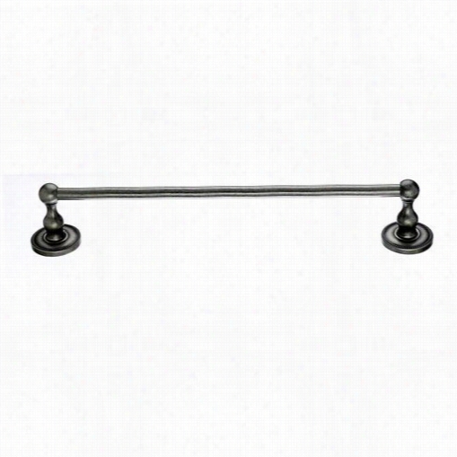 Top Knobs Ed10apa Edwardian Bath 30"" Single Towel Rod With Beadeed Backplate In Antique Pewter