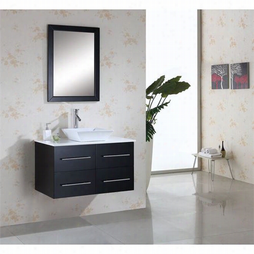 Virtu Usa Ms-565 Marsala 36"" Sngle Ruin Bathroom Vvanity In Esprsso - Vanitty Top Included