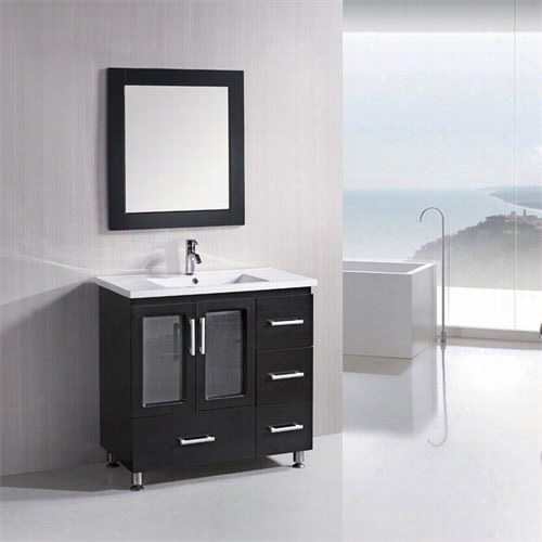 De$ign Element B36-ds Stanton 36" ;"; Single Drop In Sink Vanity Set - Vanity Top Included