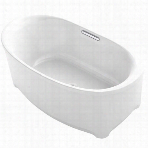 Koher 5702-vbw Underscore 60"" X 36"&suot; Oval Freestanding Vibracoustic Bath Wit Bask Heated Surface