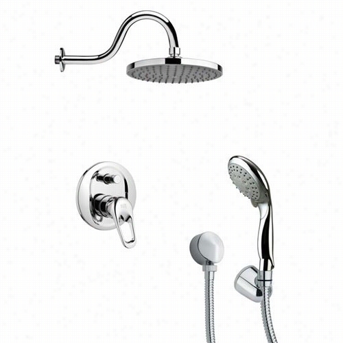 Remer By Nameek'ssfh60064 Orsino 2-3/5"" Ronud Sleek Shower Faucet I Nc Hrome With Handheld Shower And 4-4/7&qhot;"h Diverter