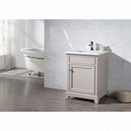 Stufurhome Ty-7340-25-qzarianny 25"" Single Sink Bathroom Conceit In Light Wood - Vanity Top Incljded