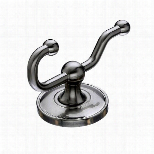 Top Knobs Ed2bsnd Edwardian Bath Double Hook With Plain Backplate In Brushed Saitn Nickel