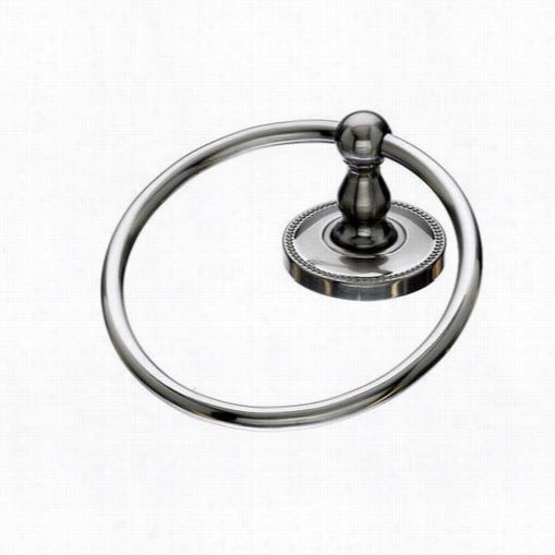 Top Knobs Ed5bsna Edwardian Bath Circle With Beaded Backplate In Bushed Satin Nickel