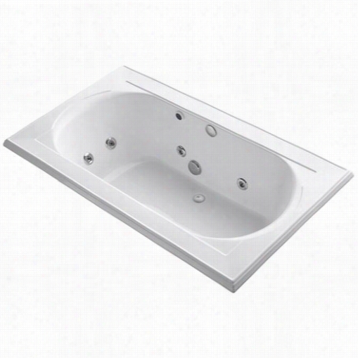 Kohler K-1418-h2 Memoirs 72"" X 42&wuot;" Drop-in Whirlpool Bath With Reversible Drain And Heate Without Trim