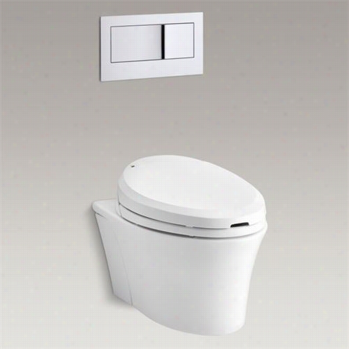 Kohler K-6304 Veil 1 Piece Elongated Dual Flushh Wall Hung Dressing-table By The Side Of C3 Toilet Sea Tand Bidet Functionality
