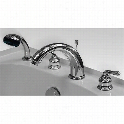 Medit Ub F2009a Four Piece Roman Tub Faucet In Polished Chrome