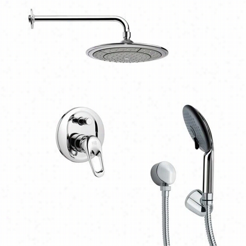 Remer By Nameek's Sfh6039 Orsino &3quot;" Shower Faucet In Chrome  With Hand Shower And 7""h Diverter