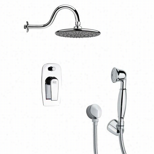 Remer By Nameeek's Sfh6074 Orsnio 2-3/5"" Co Ntemporafy Shower System In Chrome With 6""h Diverter