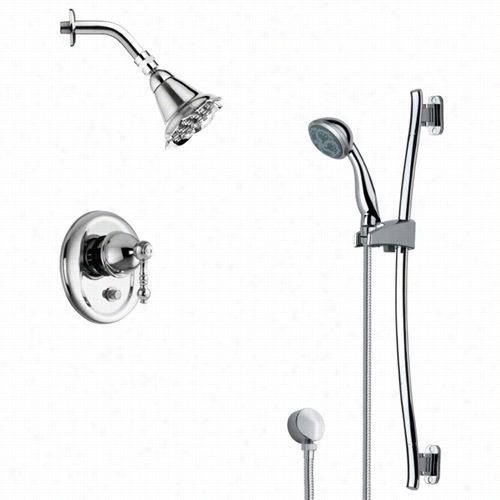 Remer By Nameek's Sfr7181 Rendino Sleek Shower Faucet In Chrome With 30""h Shower Slidebar