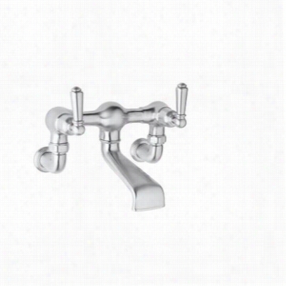 Rhol U.3515l-apc Edwadrian Exposed Wall Moutned Tub Filler In Polisehd Chrome With Lever Handle
