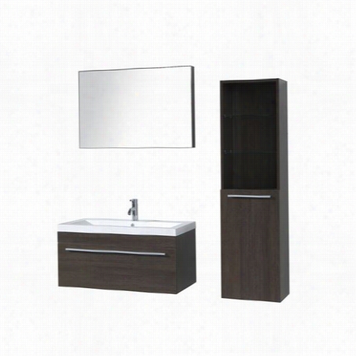 Virtu Usa Ts-61636 Luna 36"" Sigl Sink Bathroom Vanity - Vanity Top Inncluded