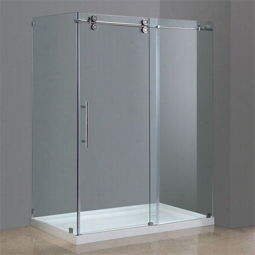 Aston Sen979-tr 60""  X 35&q Uot;" X 77-1/2"" Completely Frameless Lapse Shower  Enclosure With Right Base