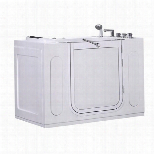 Aston Wt622j.1j-ac-i-r 50"" Walk-in Whilprool Bath Tub In White With Right Draon Ajd Side Panel