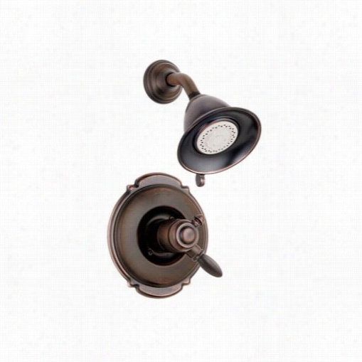 Delta T17255-rb Victorian Double Hhandle Monitor 17 Shower Trim In Venetian Bronze