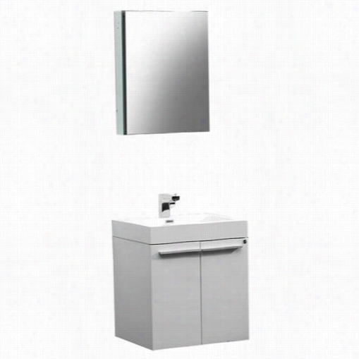 Fresca Fvn8058wh Alto Modern Bathroom Vanity With Medicine Cabinet In Whit E- Vanity Top Included