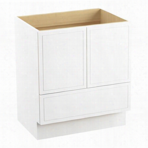 Kohler 99503-tk Jacquard 30&qu Ot;" Toe Kick Vanity Cabinet Only With 2 Doors Annd 1 Drawer