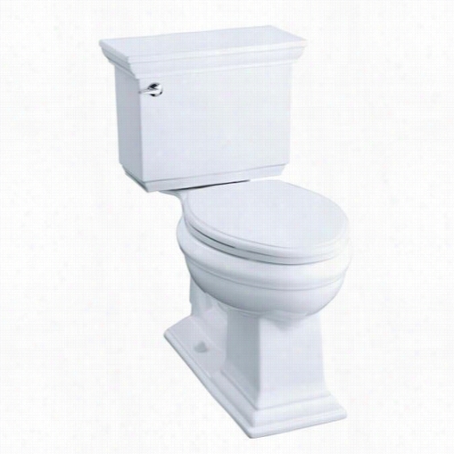 Kohler K-3817-u Mmoirs Vitreous China Stately Dseign 1.8 Gpf Clsas Five Comfort Height Elongated Two Piece Toilet With Inulliner Tank Liner Without Seat And S