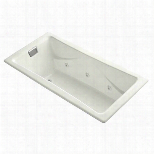 Kohler K-865-hd Tea-for-two 72"" X 36"" Drop-in Whrlopol Bath With R Eversible Dain, Custom Pump Location And Heater Without Trim