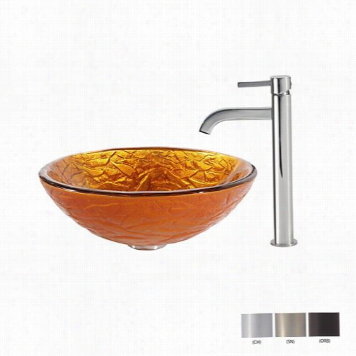 Kraausc -gv-392-19mm-1007 Blaze G Lass Vessel Sink Andr Amus Faucet