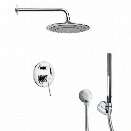 Remer By Nameek's Sfh6041 Orsino 3"&;quot; Round Shower System In Chrome Ith 12-3/5""h Diverter