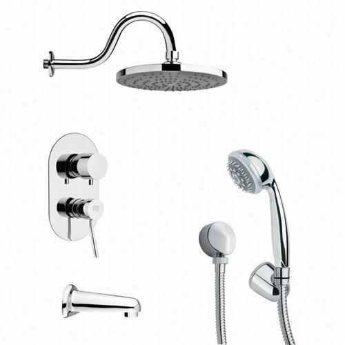 Remer By Nameek's Tsh40880 Ytga Round Contemporary Showr System In Chrome With 7-7/8"&uot;w Shower Head