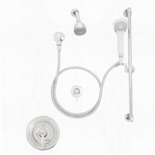 Speakman Sm-5460  Sentinelpro Anti-scald Thermostatic Pressure Balanced Shower With Volume Control, S-22 72-e2 Showerhead ,  Vs-100-af Handshower And Slidebar