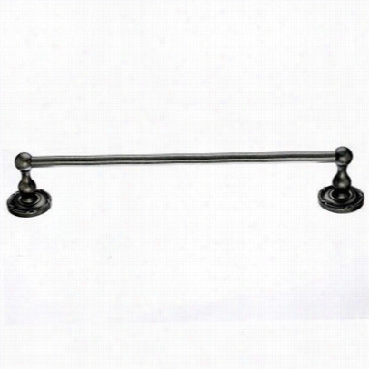 Top Knobs Ed8ape Edwardian Bath 24&quuot;" Single Towel Rod With Ribbon Backplate In Antique Pewter