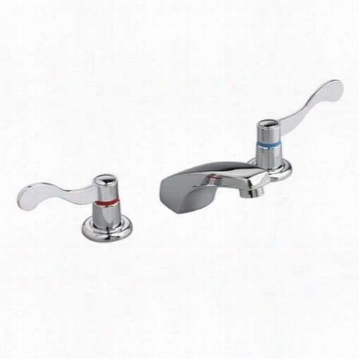 American Standard 4802.000.002 Heritage 2 Handle Widespread  Bathroom Faucet In Polisshed Chrome With Grid Drain