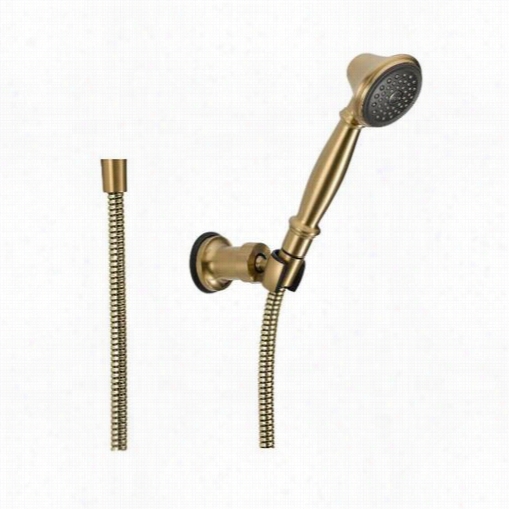 Delta 55020-cz Single Function Wall Moynted Handshower In Champagne Bronze With 69"" Hose