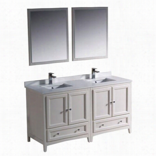 Fresca Fvn20-3030 Oxford 60"&quoot; Traidtional Doubls Sink Bathroom Vanity - Vanity Top Included