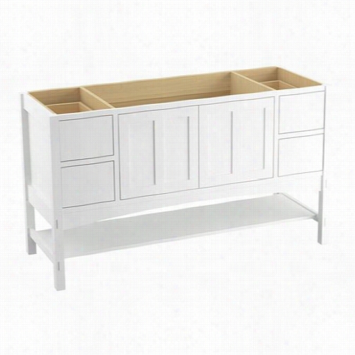 Kohler 99558-sd Marabou 60"" 2 Doors And 4 Drawers ,sllit Top Drawers Vanity Cabinet Only