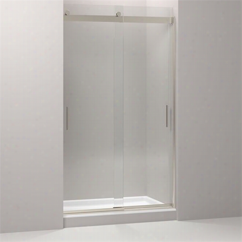 Kohler K-706011-l Levity 82"" X 47-5/8"" Sl Iding Shower Door With 3/8"" Crystal Clear Glass And  Blade Handles