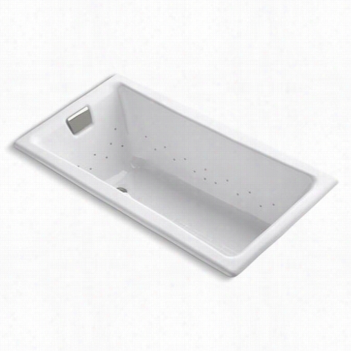 Kohler K-852-gsn Tea-for-two 60"" X 32"" Drop-in Bubblemassage Bath  Tub With Vibrant Polishe Dnickel Airjet