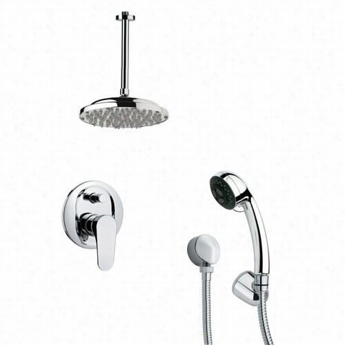 Remer By Nameek's Sfh6025 Orsino 15-1/3"" Round Shower System In Chrome With 7""h Diverter