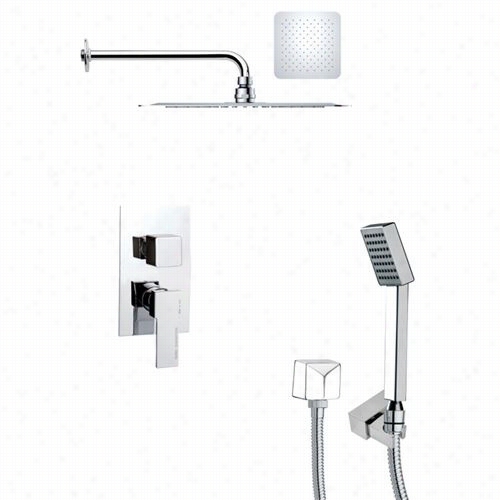 Remer By Nameek's S Fh6126 Orsino 19-1/2"" Modern Squaare Shower System I Chrome  Ith 7-2/7"&uqoth; Dive Rter