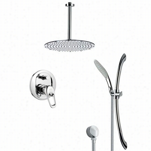 Remer By Nameek's Sfr7094 Rendino Sleek Shower Faucet In Chrrome With Hand Shower And 4-2/7"" ;w Ddiverter