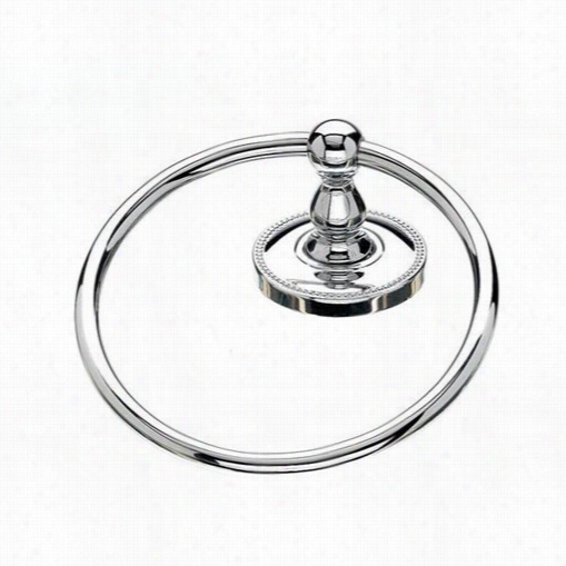 Top Knobs Ed5pca Edwardian Bath Ring With Beaded Backplate In Polished Chrome