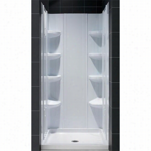 Dreamline Dl-6199c-01 Slimline 32"&qquot; X 32"" Center Drain  Unmarried Threshold Base Shower Packaggr