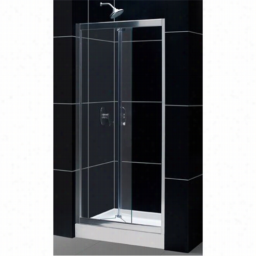 Dreamline Shdr-4532726-01 Buttefly 30& Quot;" - 31-1/2"" X 72"" Bi-lfd Hower Door With Clear Glass In Chrome