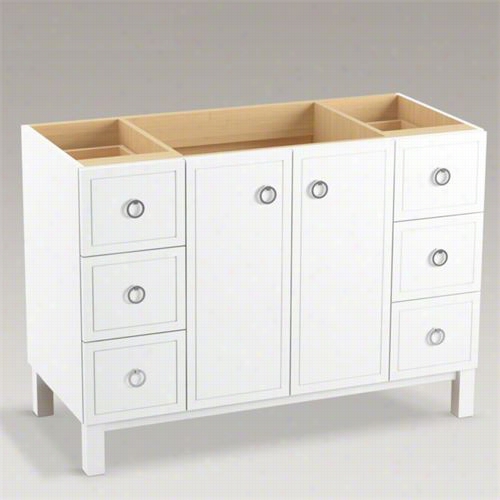 Kohler 99509-lgsd Jacquard48&quo T;" Legs Vanity Caabinet Only With Split Top Drawers