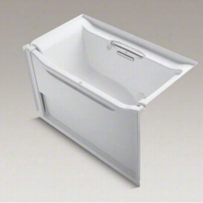 Kohler K-1914-grb Elevance 60"" X 32"" Alcovebubblemassage Bath Tub With Right Hand Drain And Installed Grab Bar